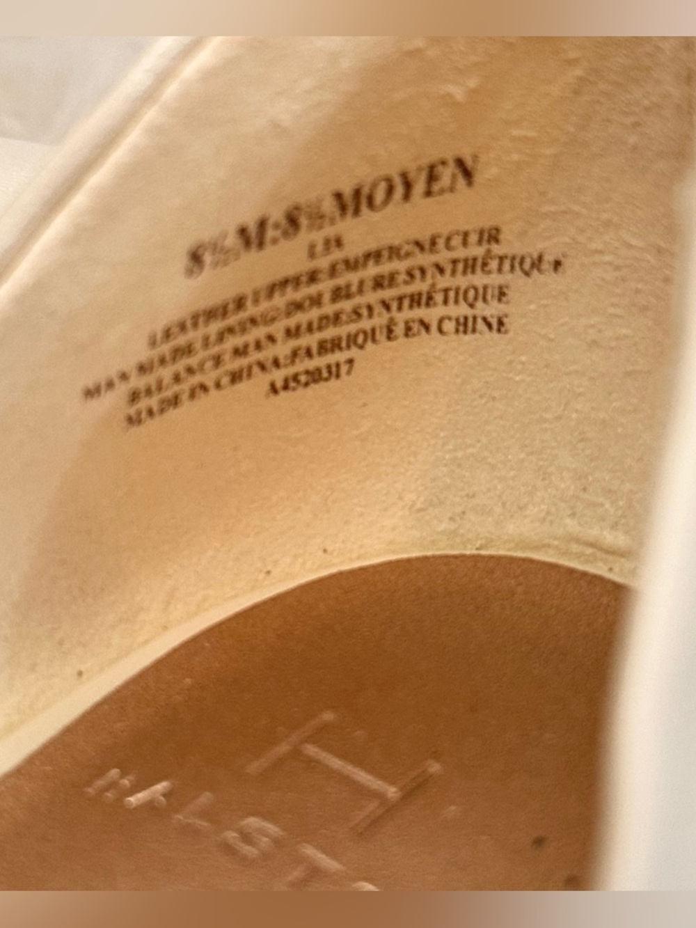HALSTON Cream and Rose Gold Twist Front Low Chunky Heel Slip On Shoes Sz 8.5 - Picture 6 of 7